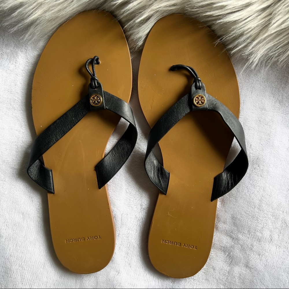 Tory Burch Manon Leather Thong Sandals 9